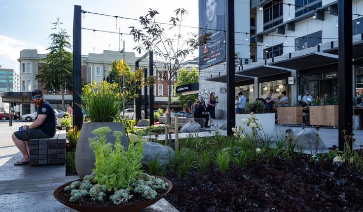 More than 9000 plants feature in the design of Victoria on the River, giving it a green and organic feel that blends in the natural landscapes of the Waikato River. Exotic planting has been used near the access point from Victoria Street.