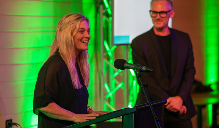 New NZILA Fellow Rebecca Ryder speak at the 2023 NZILA President's Cocktail Evening