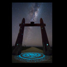 Night glow on the waharoa, Ātea a Rangi