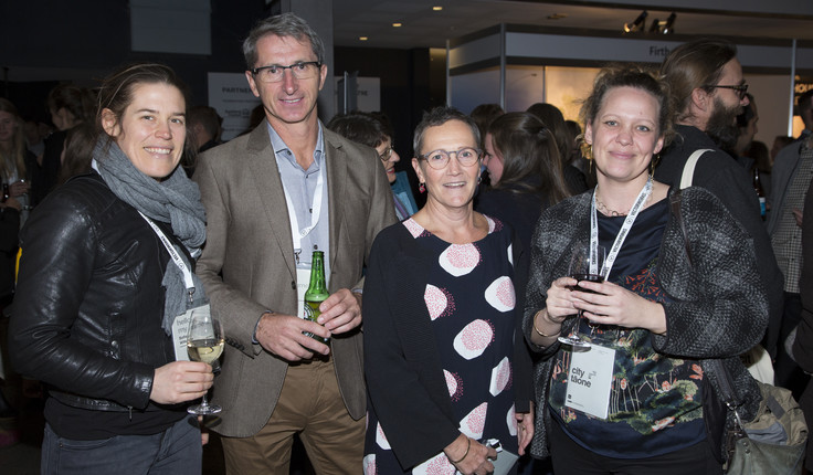 Sofie Williems (L) & Joan Rain Nielson (R) Founders of Spectrum Arkitekter in Denmark with John Potter and Rachel de Lambert of Boffa Miskell.