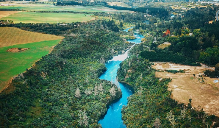 Huka Falls, Taupo. Photo credit: Janis Karkossa on Unsplash.