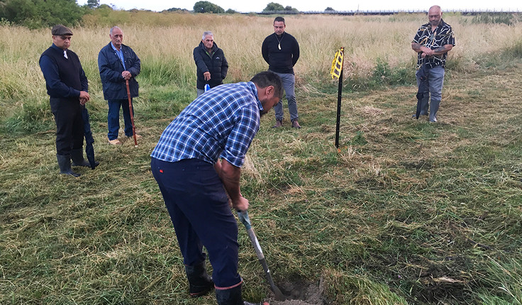 Photo: Mauri stones are placed with a dawn karakia led by Ngati Kahungunu representatives to allow the start of earthworks (8 Jan 2019).