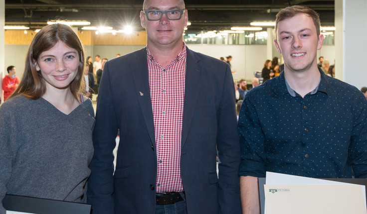 Brad Coombs with Celia Hall and Dylan Lewis