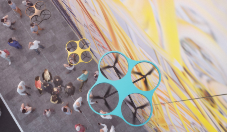 Carlo Ratti has developed a drone system to safely make multi storey graffiti artworks