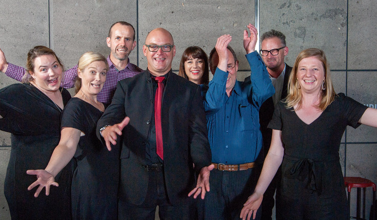 From left: Julia Wick, Rebecca Ryder, Mark Fletcher, Brad Coombs, Vicki Clague, John Brenkley, Henry Crothers, Megan Ash (absent: Don Royds)