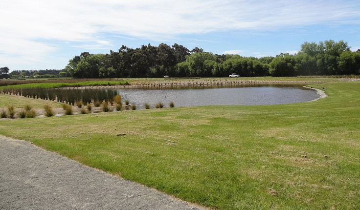 View looking north towards Hendersons Road waterway.