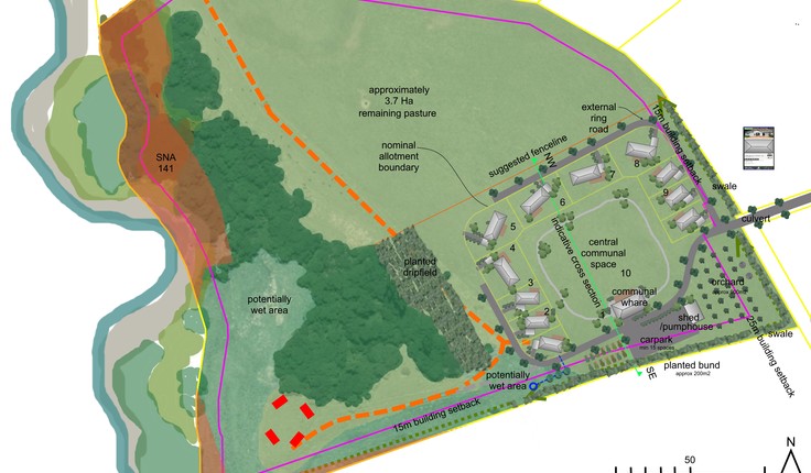 Concept plan for the papakāinga layout