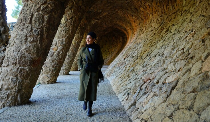 Manpreet Kaur at Park Guell in Barcelona.