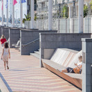 The F03 tucks itself into the existing alcove space, providing a pause opportunity for pedestrians_