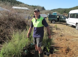 Phil Wihongi, Auckland Council’s Māori Design Leader, out in the field.