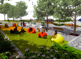 An impression of Burnett Street Pocket Park