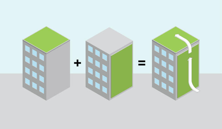 Figure 4: Connection of ground plane to living wall and living roof