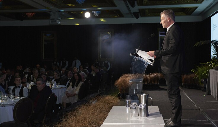 NZILA President Henry Crothers welcoming guests.