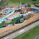 Drone shot over northern play area