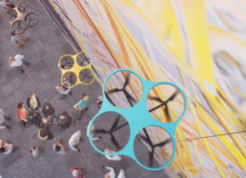 Carlo Ratti has developed a drone system to safely make multi storey graffiti artworks