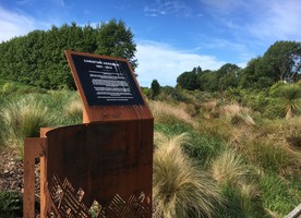 Memorial seat and plaque honouring the memory and legacy of Christine Heremaia