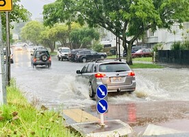 Flooding in Auckland’s Grey Lynn on the night of January 27.