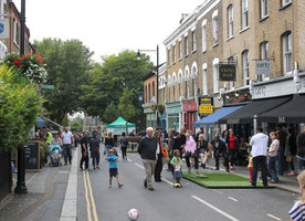 Trial street treatments in Waltham Forest, part of the controversial and ultimately very successful “mini Holland” scheme. Photo: Enjoy Waltham Forest