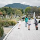 The new lakefront challenges the status quo, giving vehicle-dominated space back to people, and redefines the connection to water as an accessible element.