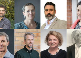 L-R: Tony Milne, Rachel de Lambert, Craig Pocock, Kara Scott, (bottom row) John Potter, Grant Bailey, Dr Jacky Bowring, Dr Matthew Bradbury.